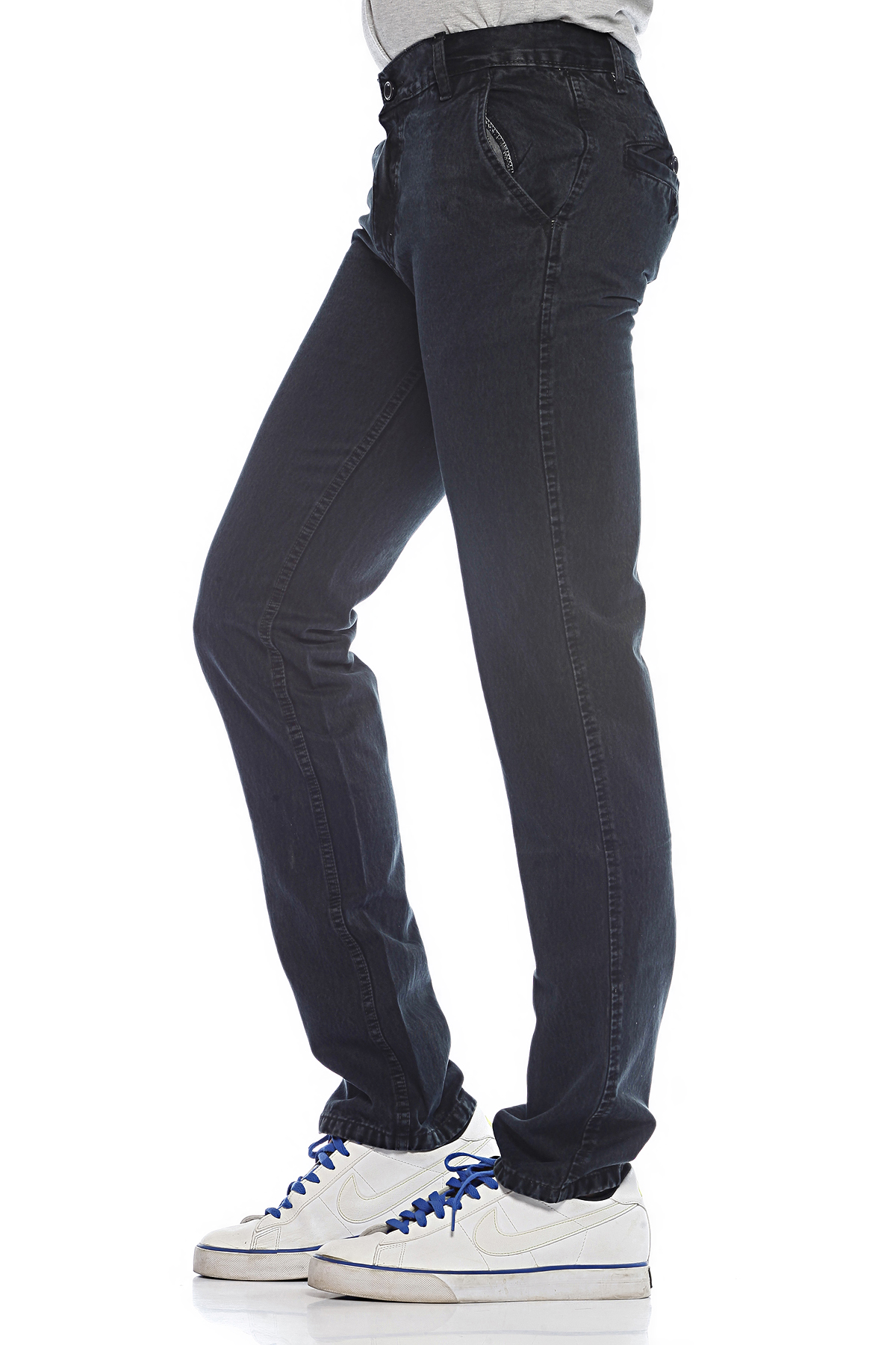 DS black cotton Stylish regular fit jeans at